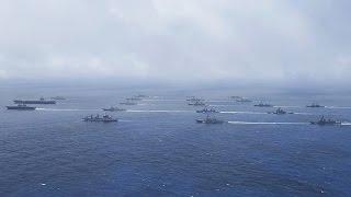 US And Allies Show Of Force: Massive Ship Formation In Pacific Ocean