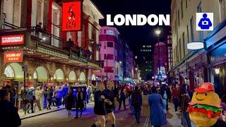 London Walk  Nightlife, West End, Piccadilly Circus, SOHO | Central London Night Walking Tour HDR