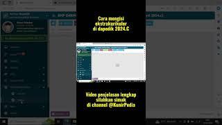 Cara mengisi ekstrakurikuler di dapodik 2024C dengan benar