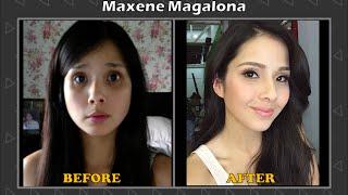 Filipina Celebrities Before and After Makeup Transformation