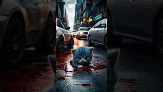 Cat accident ️‍🩹|cat story |aicat#cat #aicat #story #status #sad #youtubeshorts #yt