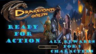 Drakensang Online | Ready for Action | From 1 to 100 all rewards for 5 characters | Event news |