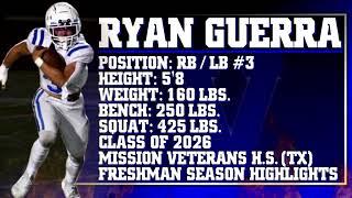 Ryan Guerra [RB/LB] Freshman Highlights