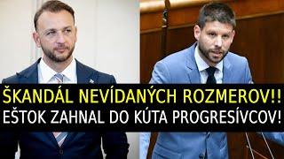 Škandál nevídaných rozmerov! Šutaj Eštok zahnal do kúta Progresívne Slovensko!