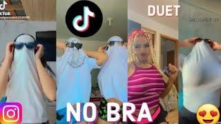 No Bro Dom Dom Yes Yes Girls Challenge (Tiktok Duet) #nobra #tictok