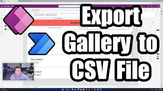 How to Export a PowerApps Gallery to CSV File using Power Automate | 2023 Tutorial