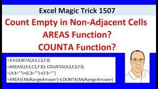 Excel Magic Trick 1507: Count Empty in Non-Adjacent Cells (5 Examples) AREAS Function?