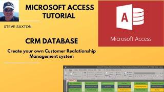 CRM Database Part1. Track sales. Report on marketing. Manage clients.  Microsoft Access CRM database