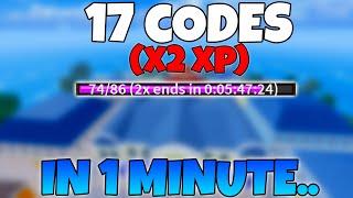 All 17  DOUBLE XP CODES In 1 Minute... (Blox Fruits)