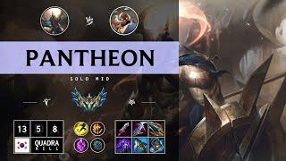 Pantheon Mid vs Corki - KR Challenger Patch 14.13