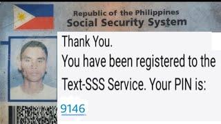 PIN Code registration sa SSS