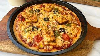 Homemade Veg Pizza Recipe | Dominos Style Pizza At Home | Pizza Recipe | Paneer Pizza