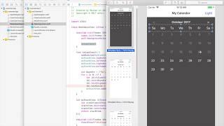 Create a calendar for iOS in Swift 4 and Xcode 9