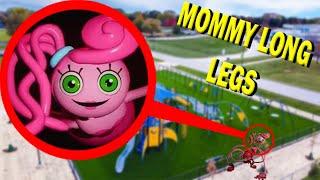 DRONE CATCHES MOMMY LONG LEGS AT HAUNTED PARK!! (SHE CAME AFTER US!!)