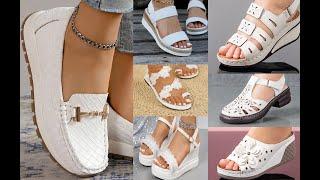 WHITE 2023 NEW APPEALING OFFICE WEAR SANDALS SHOES LATEST COLLECTION||#sbleo