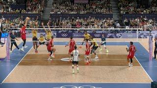 USA Volleyball Aaron Russell in USA - Brazil Paris Olympics 2024