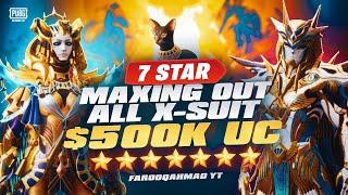 Iridescence & Pharaoh X-Suit Level 6 & 7 Maxed out | 2 X-Suit Giveaway |  PUBG MOBILE