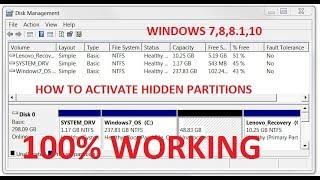 hard partitions dosent show fix [100% working on win 7,8,8.1,10]