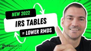 LOWER REQUIRED MINIMUM DISTRIBUTIONS FROM IRA'S!-- New IRS Tables are live! #rmds #iras #401ks