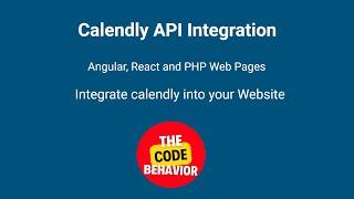 Calendly Integration into your Website | Calendly API Integration in Angular, React, PHP #calendly