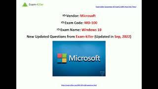 [Sep, 2022] Exam-killer MD-100 PDF Dumps and MD-100 Exam Questions (157-172)