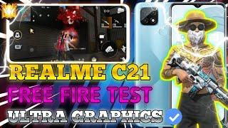 Realme C21 free fire test || Realme C21 free fire test ultra graphics || Best phone for free fire||