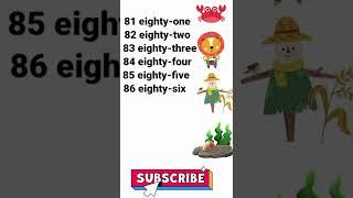 81 to 90 numbers || 81 to 90 spelling || learn kids || learn english || eighty - one to ninety