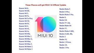 These Phones will get MIUI 10 Official Update