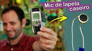 Faça um microfone de lapela com CELULAR velho