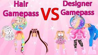 Glowing Hair Gamepass VS Designer Gamepass Which Is Better Royale High