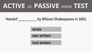 Active and Passive voice Test – English practice – English Grammar Test