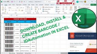 DOWNLOAD, INSTALL & CREATE BARCODE / IDAutomation IN EXCEL