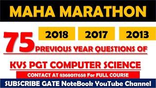 75 Previous Year Questions Of KVS PGT Computer Science | KVS PGT CS 2013/2017/2018 | Sweta Kumari