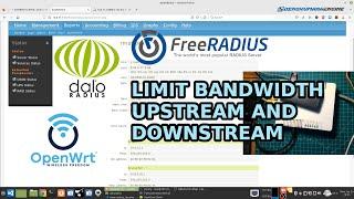 OpenWrt Daloradius  Hotspot Voucher - Limit Bandwidth Downstream Upstream
