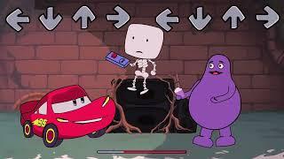 Ultimate FNF Battle: Cars vs. Grimace Shake - Who Will Claim the Rhythm Crown?