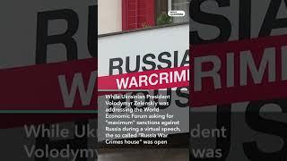 Russia House Becomes ‘War Crimes House’ in Davos