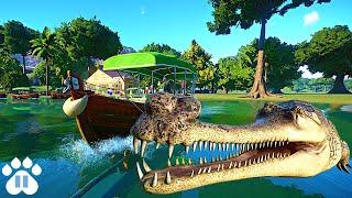 Adding a Riverboat Tour Gharial Habitat to our Eco-Zoo | Planet Zoo Franchise Mode Ep29