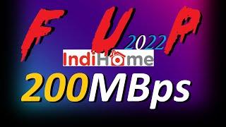 Speed Test Internet Indihome 200MBps SETELAH FUP