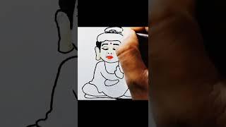 Cute Gautam Buddha #drawing #shortsfeed #trending #shortsvideo #art #gautambuddha #buddha #shorts