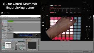 Fingerpicking a Guitar VST with an Ableton Push using the Guitar Chord Strummer