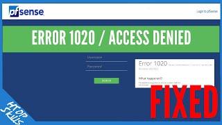 Error 1020 / Access denied / Tech tips