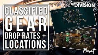 The Division: Classified Gear // Drops Rates & Locations! Update 1.8.2