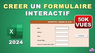 Comment Créer un Formulaire de Saisie Excel - Tutoriel Complet