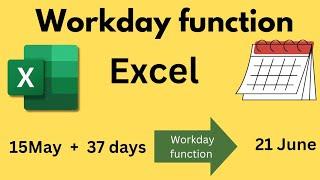 workday function in Excel|How to use workday function #exceltutorial