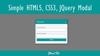 Simple Modal, using HTML5, CSS3 and JQuery