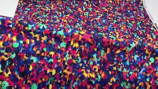 colorful Robert Kaufman fabric with circles and shapes