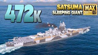 Battleship Satsuma with huge 472k in Arms race - World of Warships