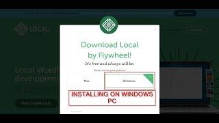 How to install Local by Flywheel on Windows PC