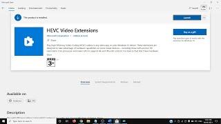 Fix HEVC Video Extensions Not Installing Automatically After Buying It On Windows 10