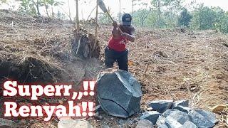 Dapat Kerja,, Belah Batu Ladang,, Batunya Super Renyah